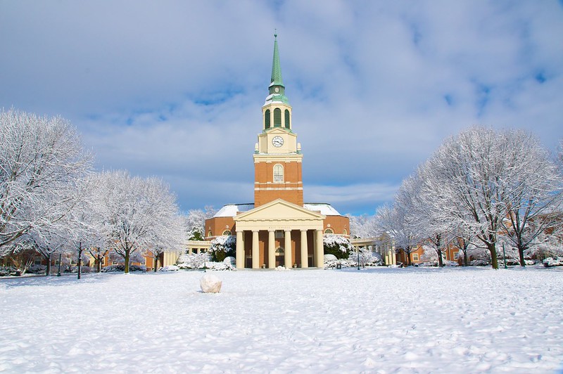 维克森林大学 - Snow at Wake Forest University - Wake Forest University